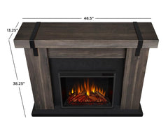 Aspen Electric Fireplace Mantel Package in Gray Barnwood