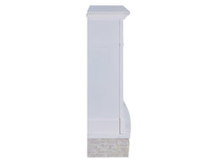 Jacksdale Electric Fireplace Mantel Package in White