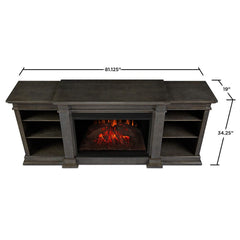 Eliot Grand Infrared Electric Fireplace Entertainment Center in Antique Grey