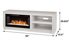 Bushwick Electric Fireplace TV Stand in White Oak- 1030FM-28-254