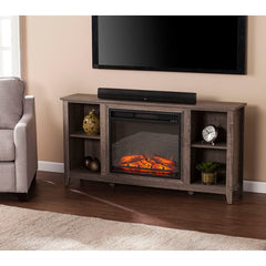 Parkdale Electric Fireplace Media Console in Mocha Gray