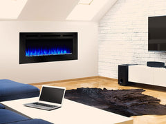 SimpliFire 48-in Allusion Wall Mount Electric Fireplace