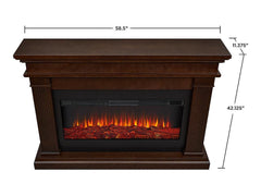 Beau Infrared Electric Fireplace Mantel Package in Dark Walnut