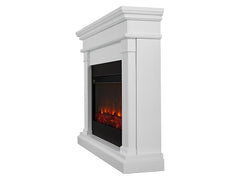 Beau Infrared Electric Fireplace Mantel Package in White