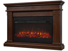 Beau Infrared Electric Fireplace Mantel Package in Dark Walnut