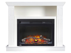 Maddie Electric Fireplace Media Cabinet in White