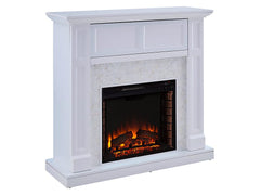 Nobleman Electric Fireplace Mantel Package in White