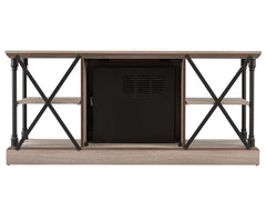Sheffield Electric Fireplace TV Stand in Bleached Gray