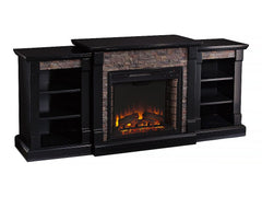 Gallatin Electric Fireplace Entertainment Center in Black