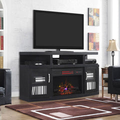 Cantilever Infrared Electric Fireplace Media Cabinet in Embossed Oak - 26MM5508-NB04