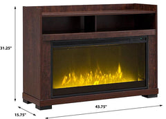 James Electric Fireplace Media Cabinet in Antique Cherry