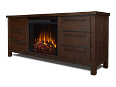 Parsons Electric Fireplace Entertainment Center in Chestnut Oak