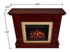 Silverton Electric Fireplace Mantel Package in Dark Mahogany