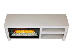 Bushwick Electric Fireplace TV Stand in White Oak- 1030FM-28-254