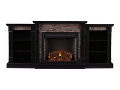 Gallatin Electric Fireplace Entertainment Center in Black