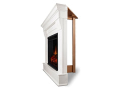 Chateau Corner Electric Fireplace Mantel Package in White