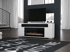 Haley Electric Fireplace Entertainment Center in White