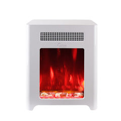 Caesar Fireplace Luxury Mini Freestanding Heater in White