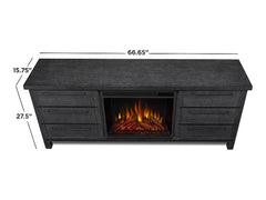 Parsons Electric Fireplace Entertainment Center in Antique Gray