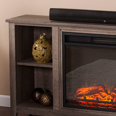 Parkdale Electric Fireplace Media Console in Mocha Gray