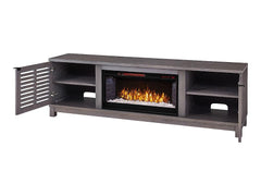 Carlsbad Infrared Electric Fireplace Entertainment Center in Gray Walnut