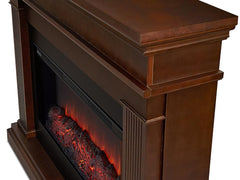 Beau Infrared Electric Fireplace Mantel Package in Dark Walnut