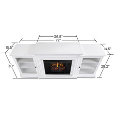 Frederick Electric Fireplace Entertainment Center in White