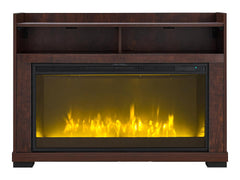 James Electric Fireplace Media Cabinet in Antique Cherry