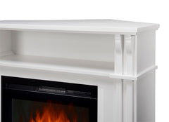 Madison Electric Fireplace Media Cabinet in White