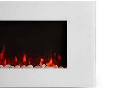 Real Flame 50-In DiNatale Wall Mount Electric Fireplace in White