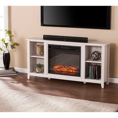 Parkdale Electric Fireplace Media Console in White