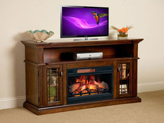 Wallace Infrared Electric Fireplace Entertainment Center in Empire Cherry - 26MM1264-C237